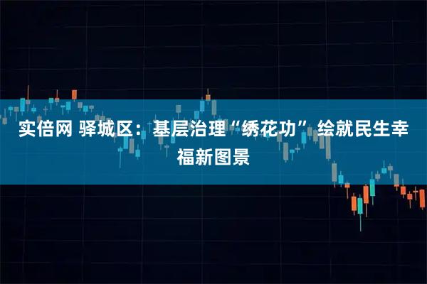 实倍网 驿城区：基层治理“绣花功” 绘就民生幸福新图景