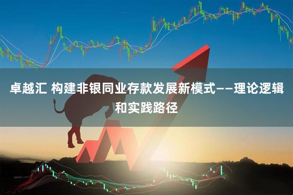 卓越汇 构建非银同业存款发展新模式——理论逻辑和实践路径