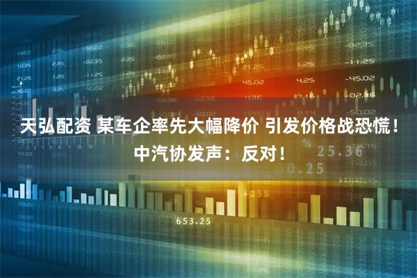 天弘配资 某车企率先大幅降价 引发价格战恐慌！中汽协发声：反对！