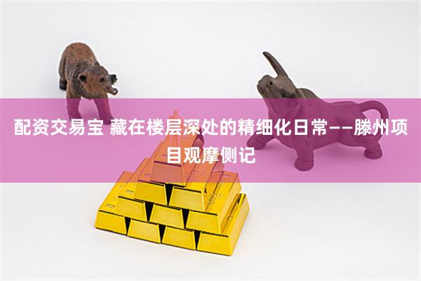 配资交易宝 藏在楼层深处的精细化日常——滕州项目观摩侧记